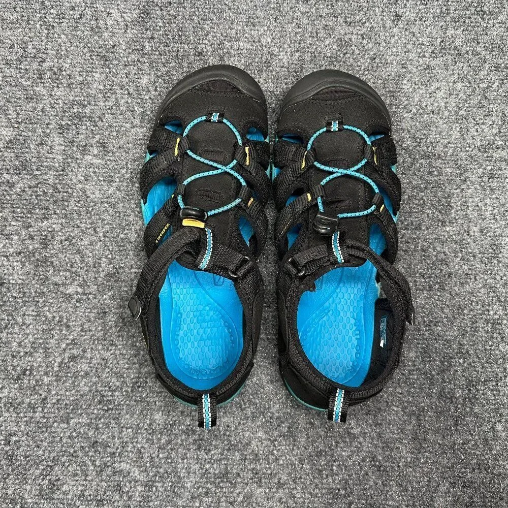 Keen Seacamp II CSX Water Sandals‎ Boys 5 Black Blue Outdoor Waterproof Hiking